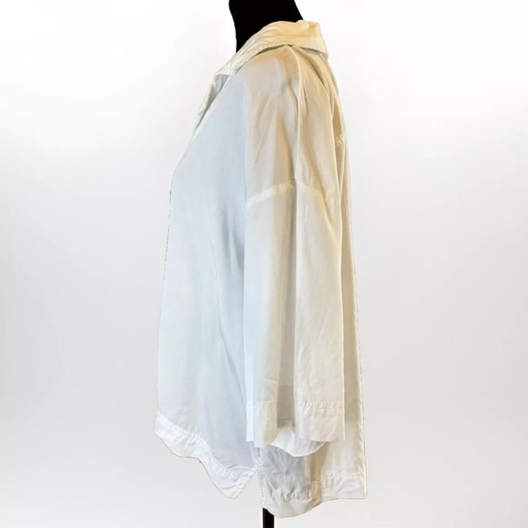 The Lullaby Club Shirt White M Lounge Top Cool Lyocell Button Front Comfort Pjs - Picture 2 of 8